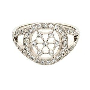 Tiffany & Co. Circle Voile Ring Platinum with Diamonds -Size 6.25